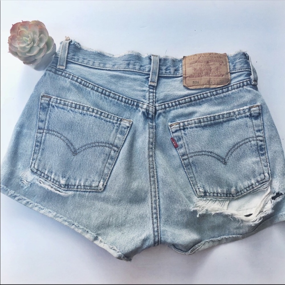 Vintage Levi 501 distressed cutoffs
